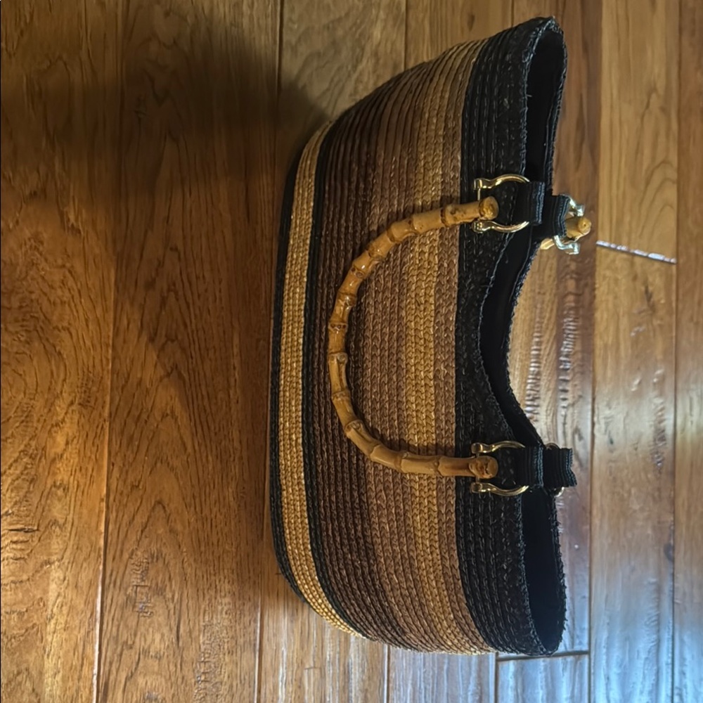 St. John's Bay Black and Brown Tote Bag